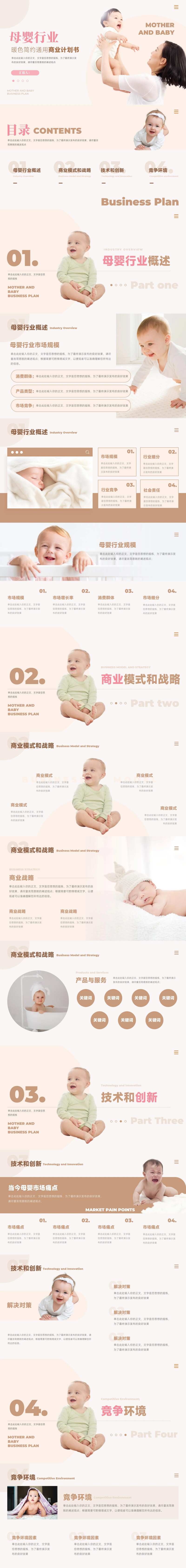 母婴行业商业创业计划书PPT-采灵感-cailinggan.com