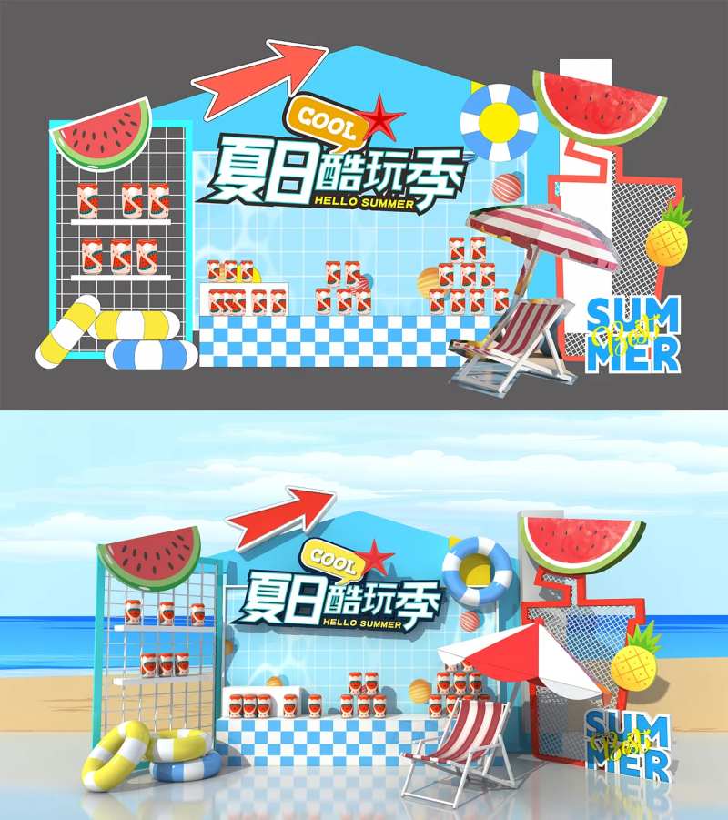 夏季酷玩美陈-采灵感-cailinggan.com