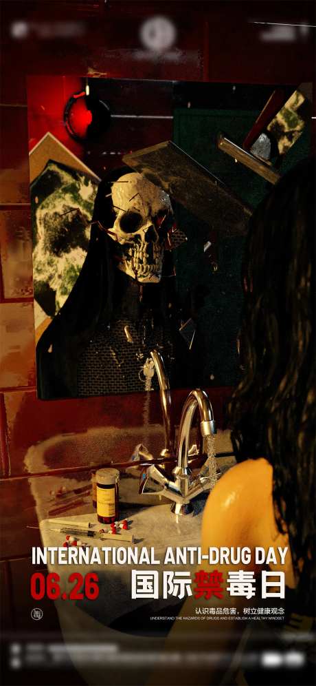 酒吧禁毒海报-采灵感-https://www.cailinggan.com/