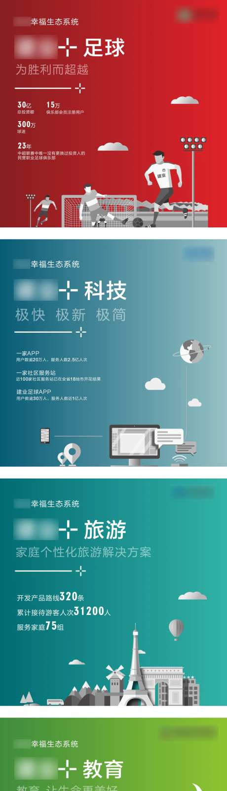 业务板块扁平插画海报-采灵感-https://www.cailinggan.com/