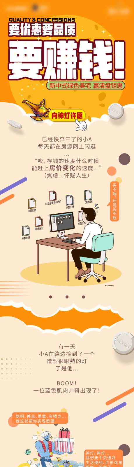 地产购房优惠五重礼长图-采灵感-https://www.cailinggan.com/