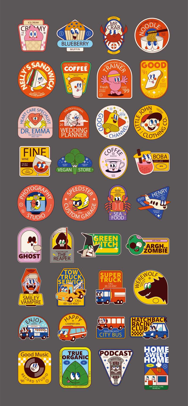 潮流贴纸图标-采灵感-cailinggan.com