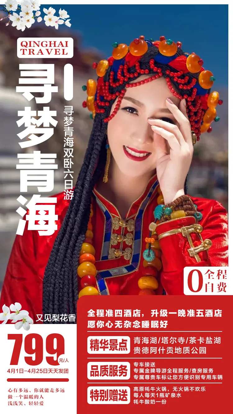 寻梦青海旅游宣传海报-采灵感-cailinggan.com