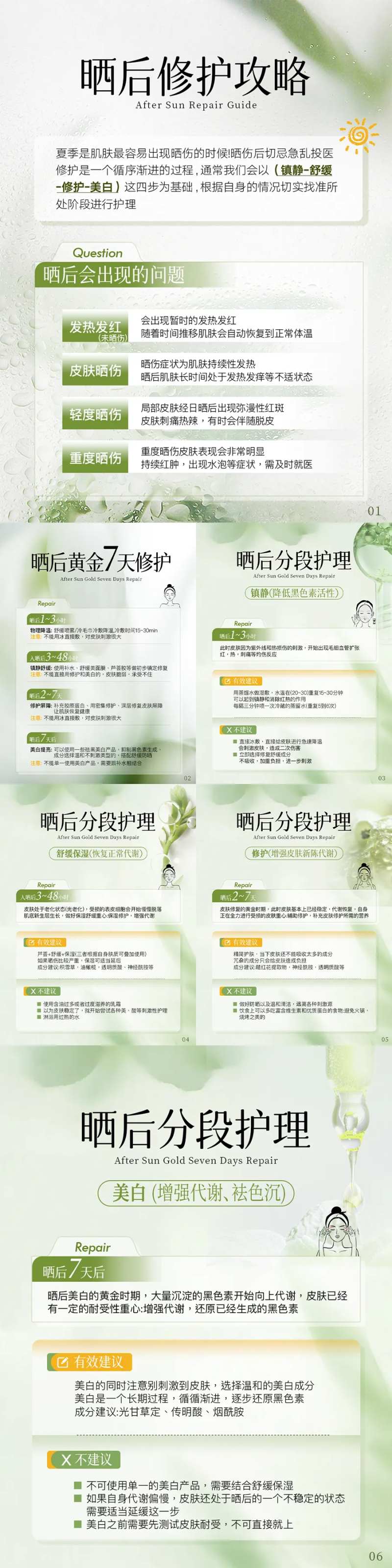 晒后修护攻略医美系列海报-采灵感-cailinggan.com