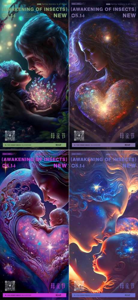 奇幻母亲节海报-采灵感-https://www.cailinggan.com/