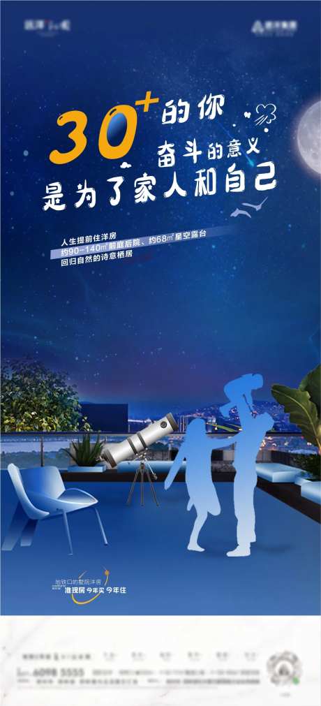 地产星空露台价值点海报-采灵感-https://www.cailinggan.com/