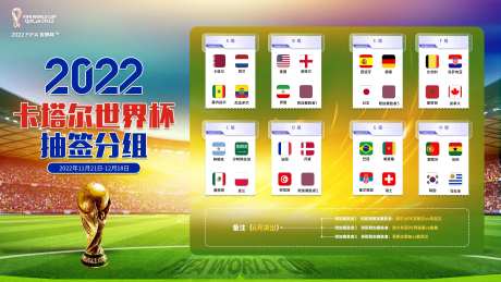 2022世界杯抽签分组展板-采灵感-https://www.cailinggan.com/