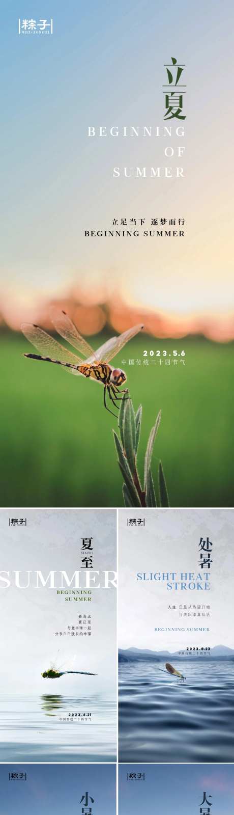 夏季节气系列海报-采灵感-https://www.cailinggan.com/