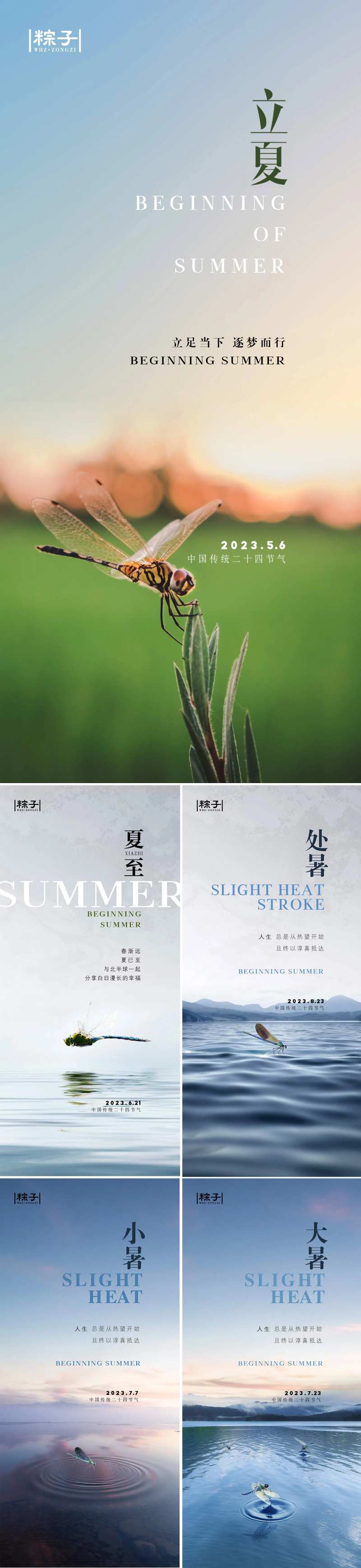 夏季节气系列海报-采灵感-cailinggan.com