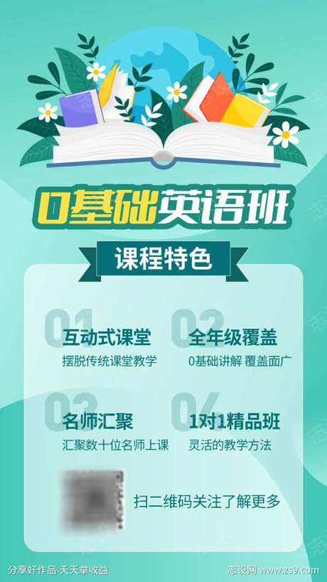 英语教育海报-采灵感-https://www.cailinggan.com/