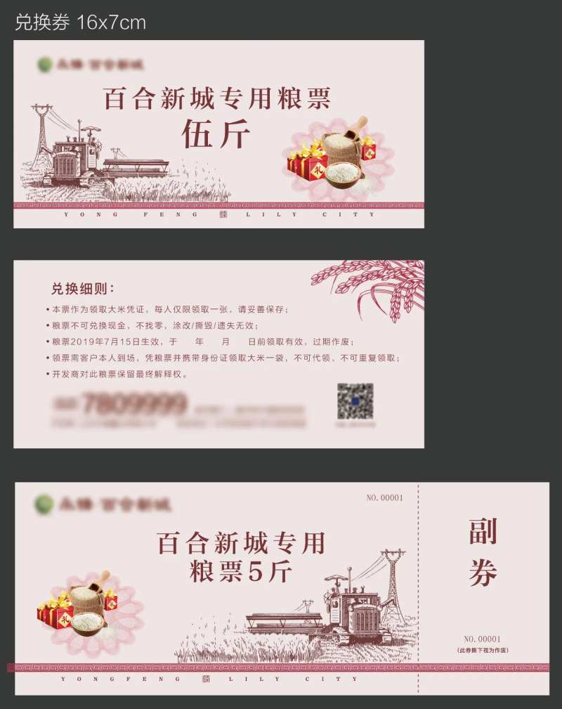 地产粮票兑换券-采灵感-cailinggan.com