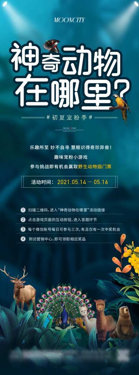 动物园活动前宣海报-采灵感-https://www.cailinggan.com/