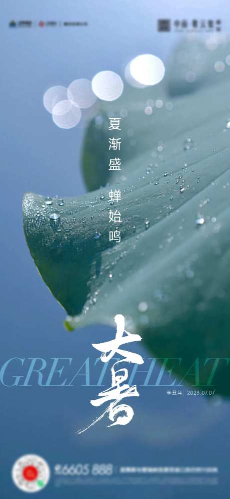 大暑小暑夏至立夏海报-采灵感-https://www.cailinggan.com/