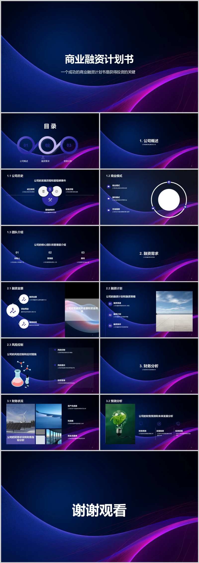 商业融资计划书PPT-采灵感-cailinggan.com