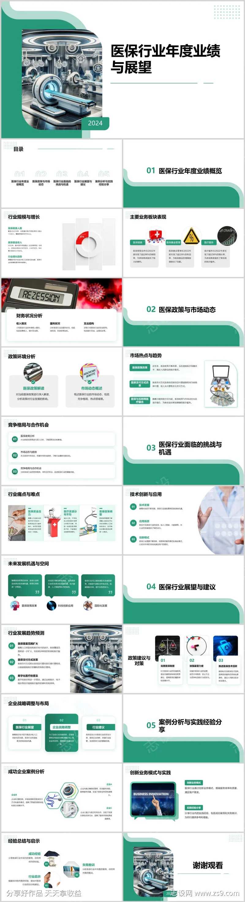 医保行业年度业绩与展望PPT-采灵感-cailinggan.com