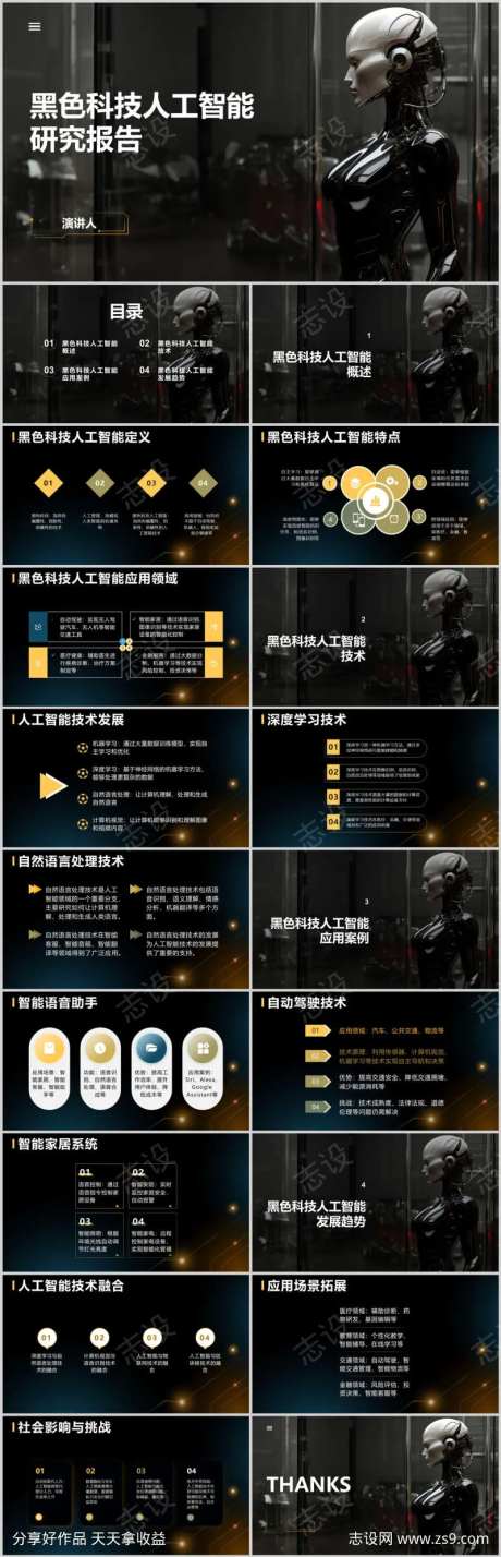 黑色科技人工智能研究报告PPT-采灵感-https://www.cailinggan.com/