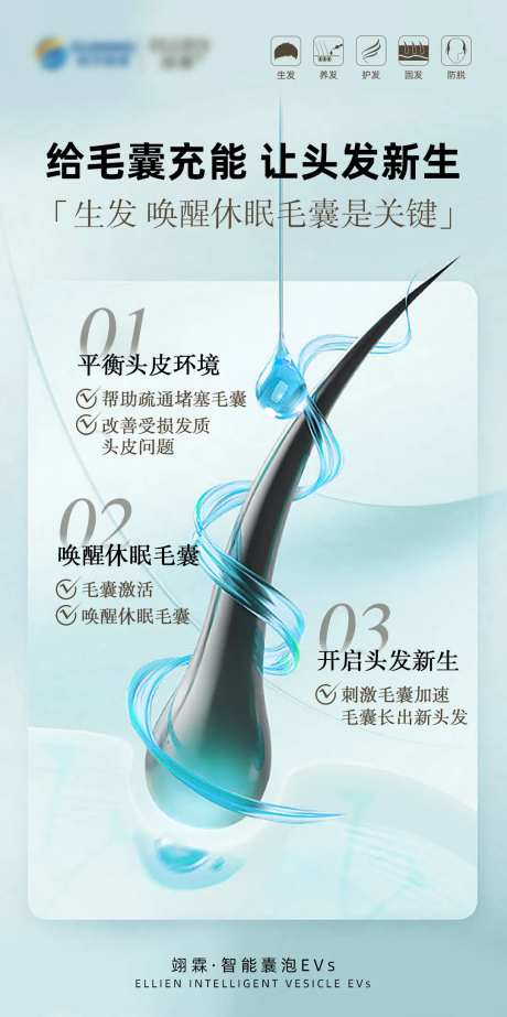 毛发头发防脱发海报-采灵感-https://www.cailinggan.com/