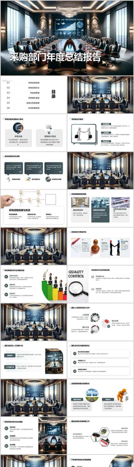 采购部门年度总结报告PPT-采灵感-https://www.cailinggan.com/