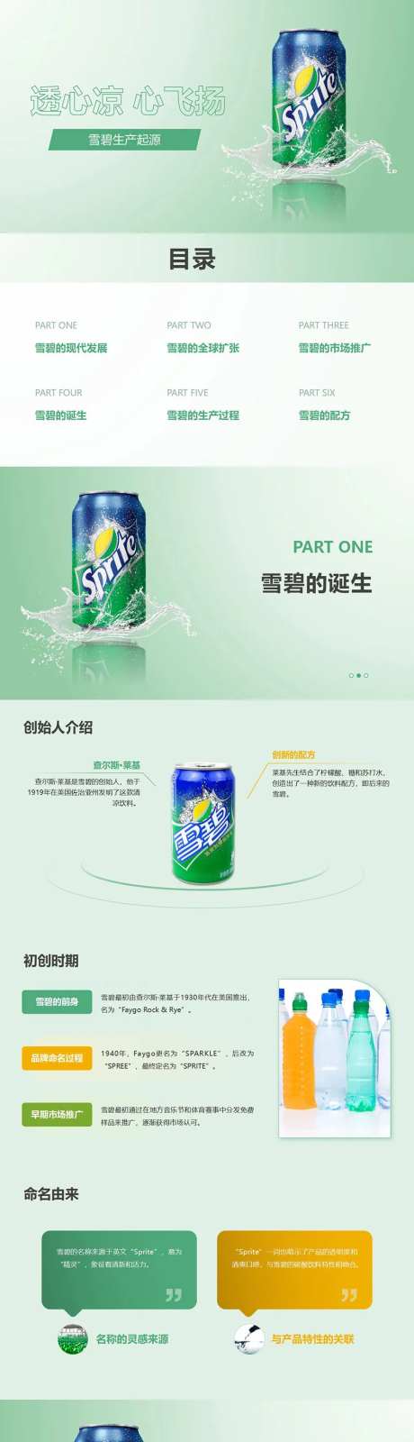 雪碧生产起源文化PPT-采灵感-https://www.cailinggan.com/