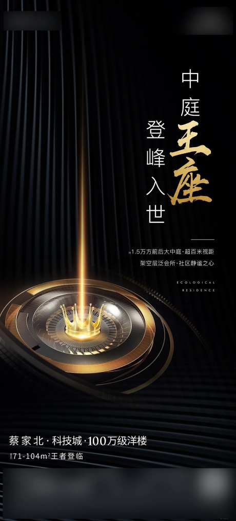地产热销黑金楼王海报-采灵感-https://www.cailinggan.com/