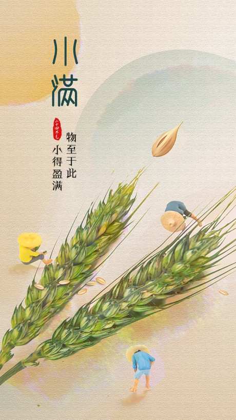 小满节气海报-采灵感-https://www.cailinggan.com/