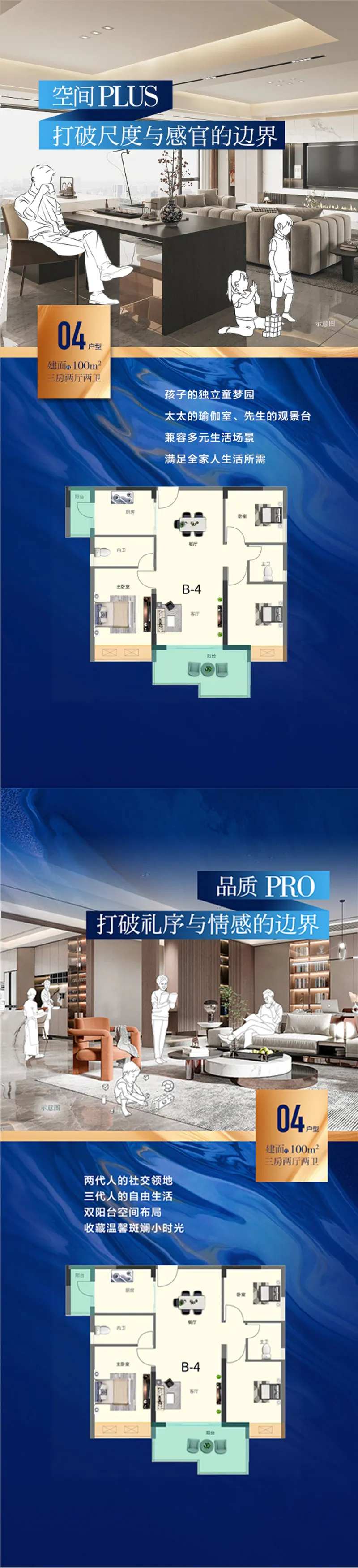 高端住宅洋房户型卖点海报-采灵感-cailinggan.com