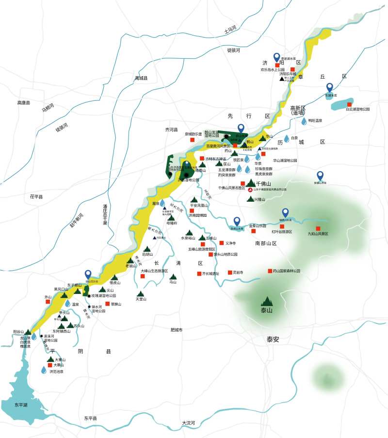 黄河济南旅游地图-采灵感-cailinggan.com
