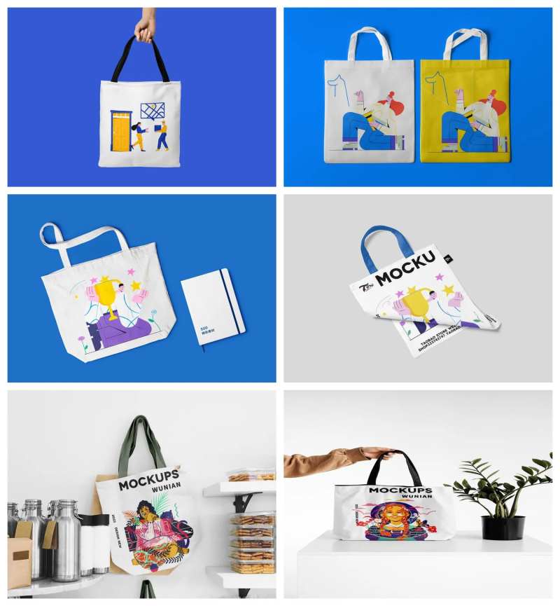 手提袋纸袋包装样机-采灵感-cailinggan.com