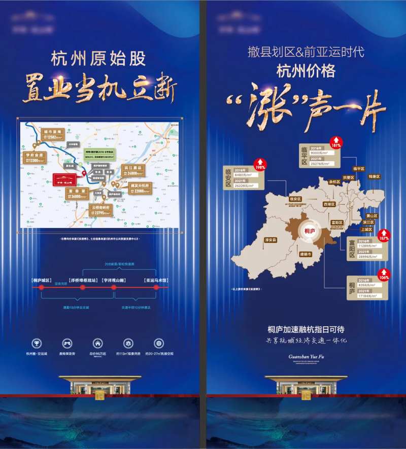 桐庐地产地价售价一览展架-采灵感-cailinggan.com