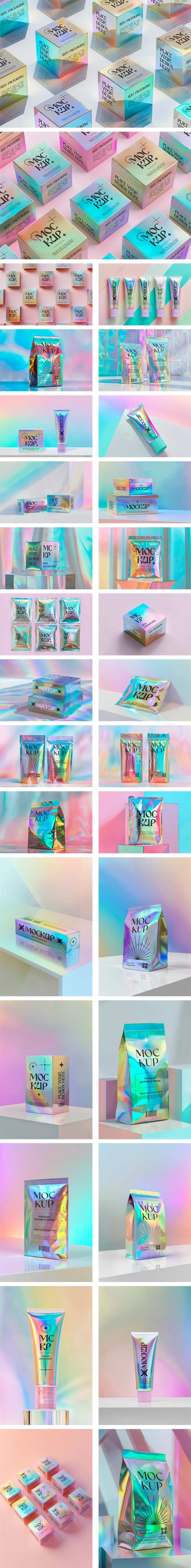 酸性镭射潮流包装样机-采灵感-cailinggan.com