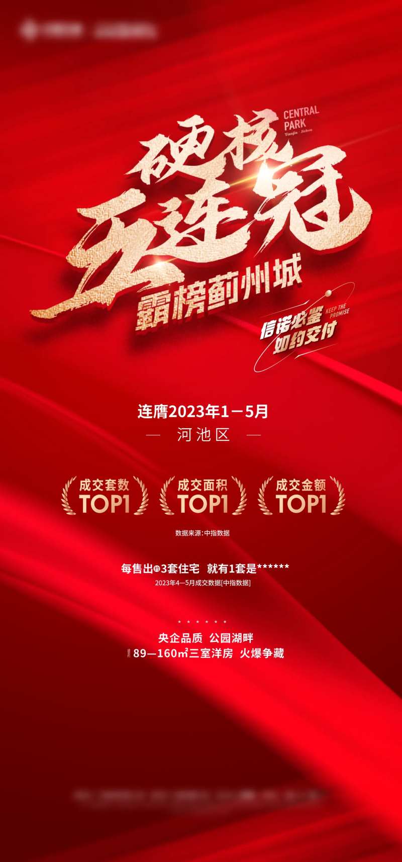 房地产五连冠海报-采灵感-cailinggan.com