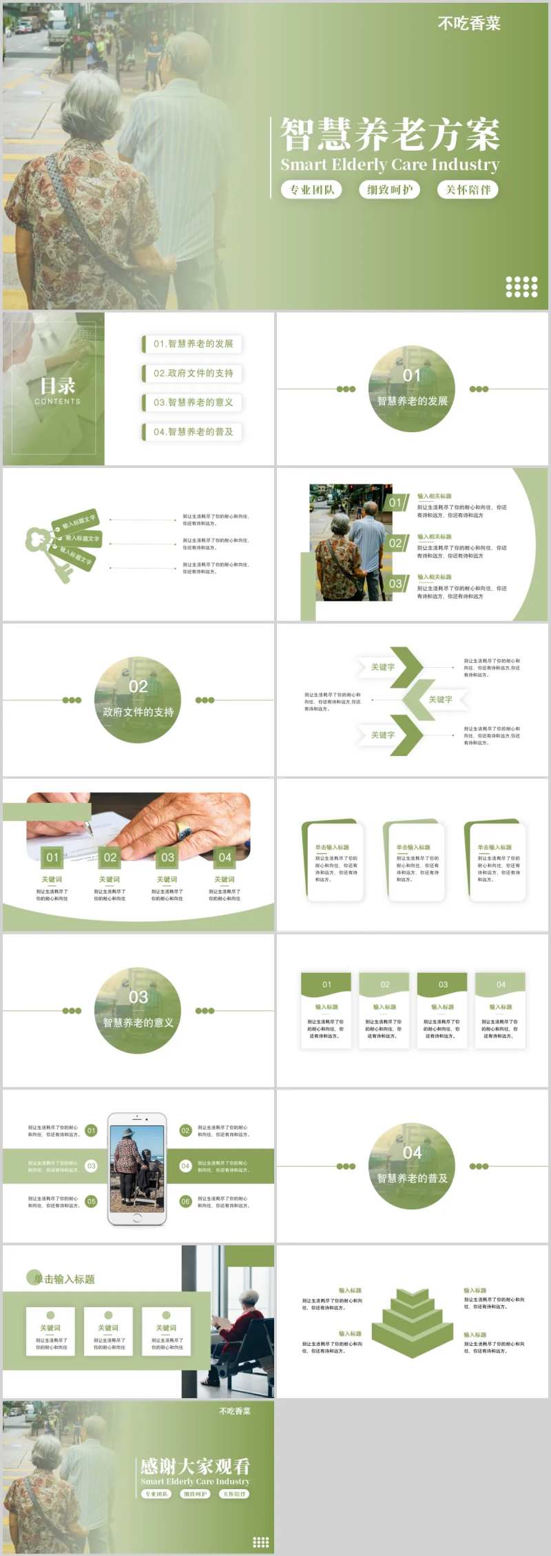 智慧养老解决方案PPT-采灵感-cailinggan.com