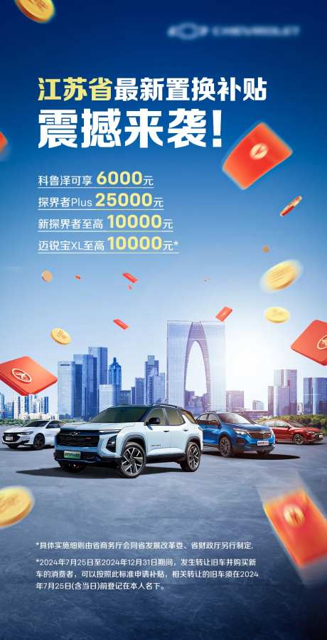 汽车置换补贴海报-采灵感-https://www.cailinggan.com/
