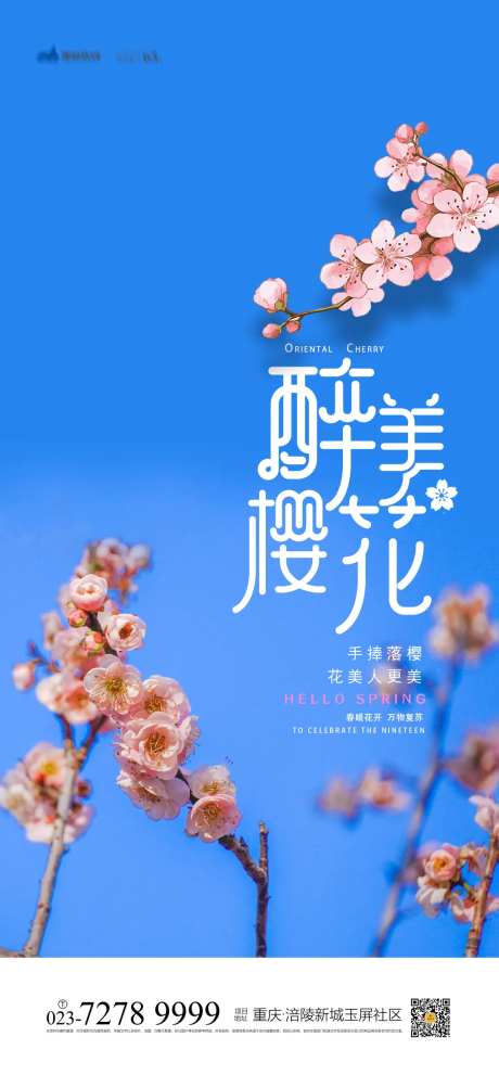 醉美樱花海报-采灵感-https://www.cailinggan.com/