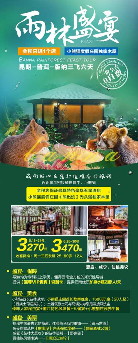云南版纳旅游海报-采灵感-https://www.cailinggan.com/