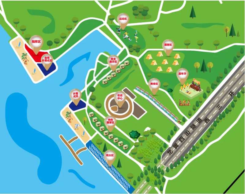 郑州手绘地图海报-采灵感-cailinggan.com
