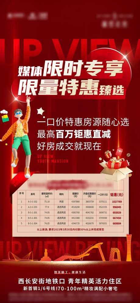 季末冲刺特惠房红金海报-采灵感-https://www.cailinggan.com/