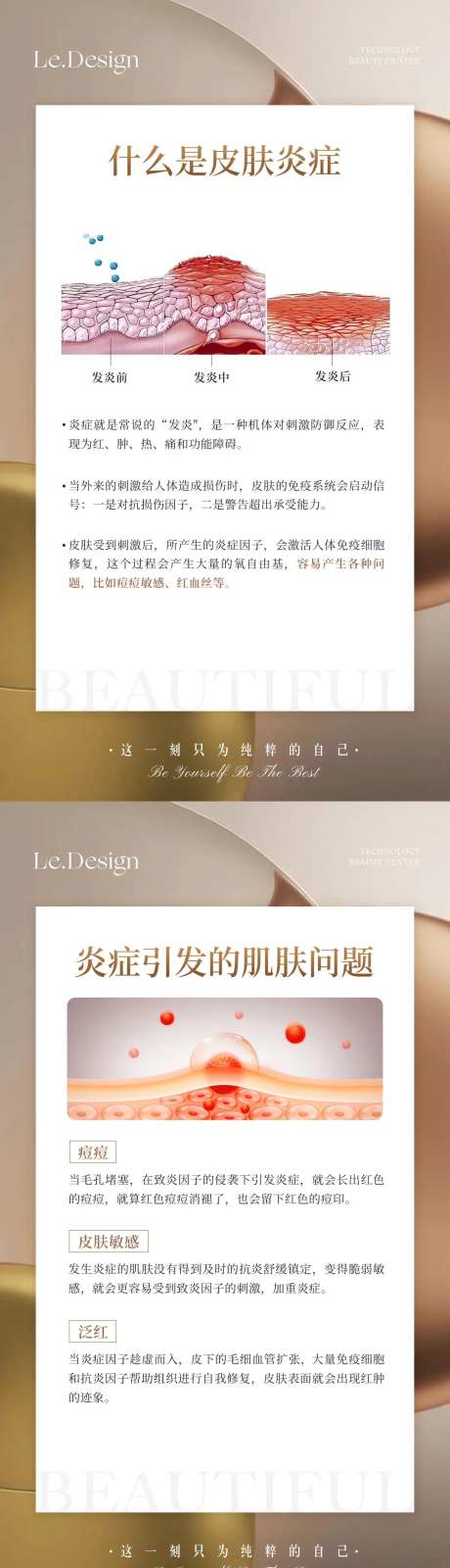 皮肤炎症科普简约系列海报-采灵感-https://www.cailinggan.com/
