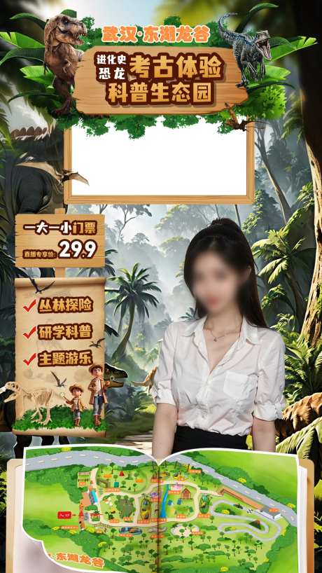 生态园考古直播贴片海报-采灵感-https://www.cailinggan.com/