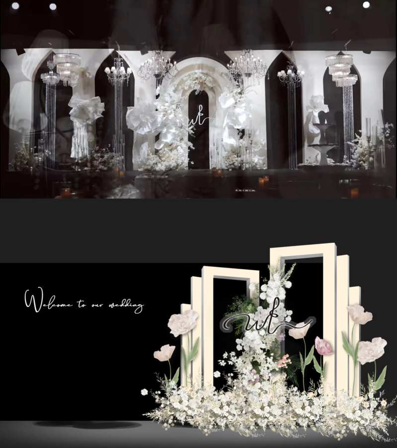 奶白色韩系婚礼效果图-采灵感-cailinggan.com