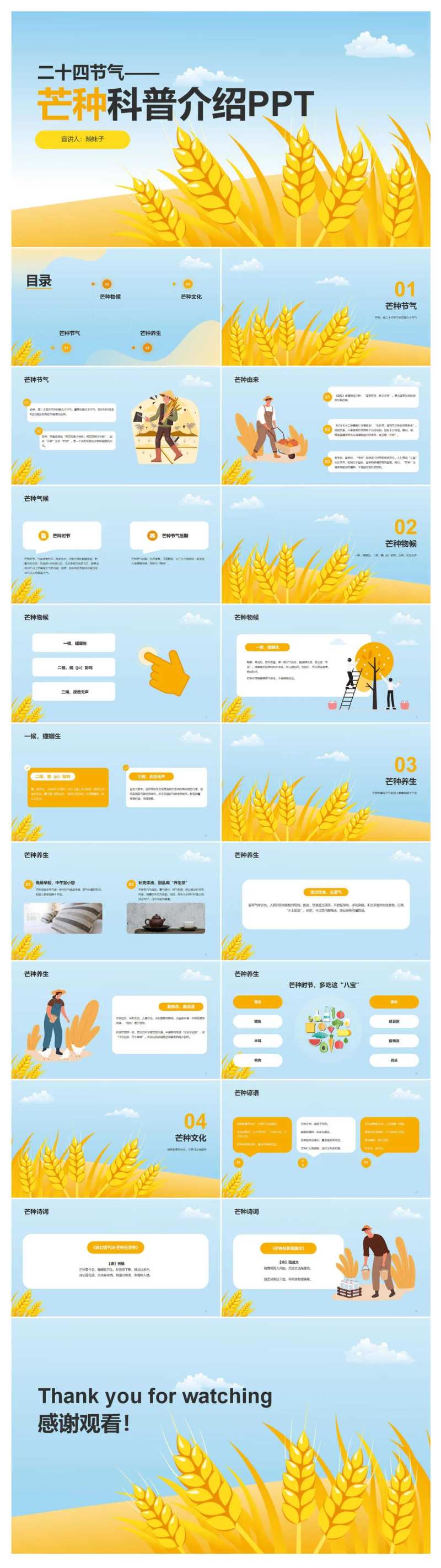 二十四节气芒种科普介绍PPT-采灵感-cailinggan.com