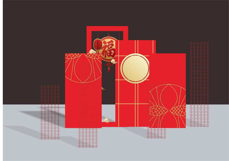 春节氛围展板-采灵感-cailinggan.com