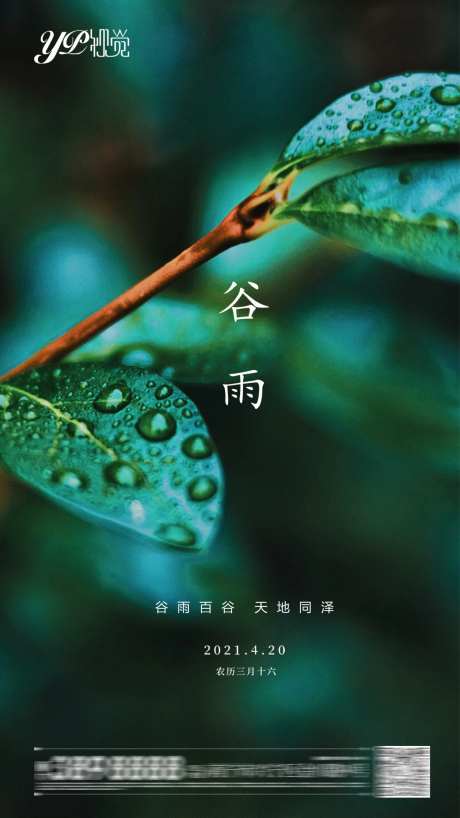 地产谷雨海报-采灵感-https://www.cailinggan.com/