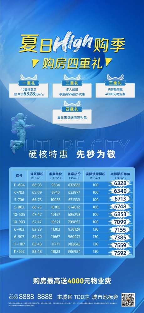 地产夏日特惠海报-采灵感-https://www.cailinggan.com/