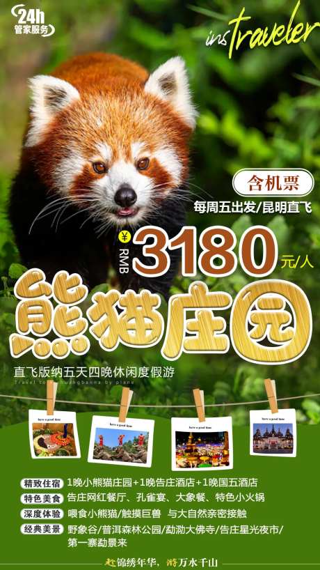 版纳熊猫庄园海报-采灵感-https://www.cailinggan.com/