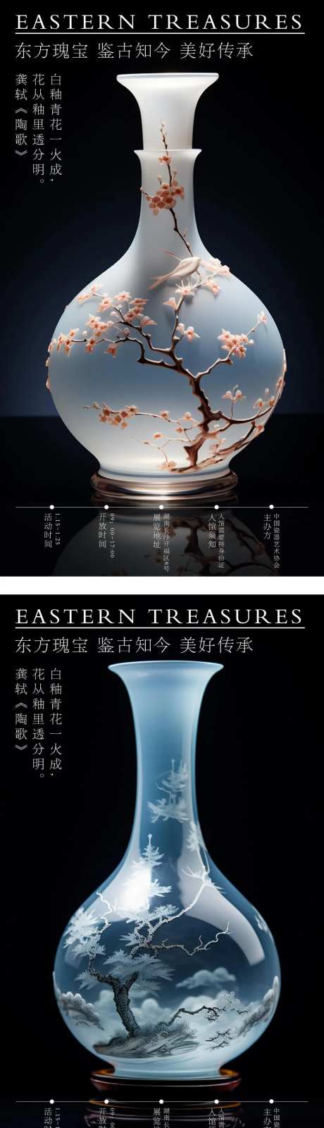 中国瓷器古玩展览宣传海报-采灵感-https://www.cailinggan.com/