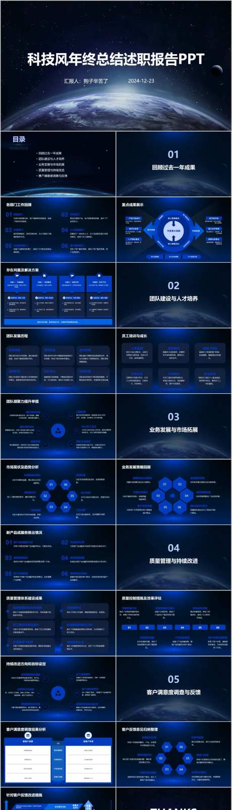 科技风年终总结述职报告PPT-采灵感-https://www.cailinggan.com/