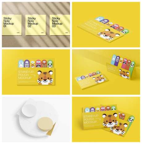 卡通便签样机-采灵感-https://www.cailinggan.com/