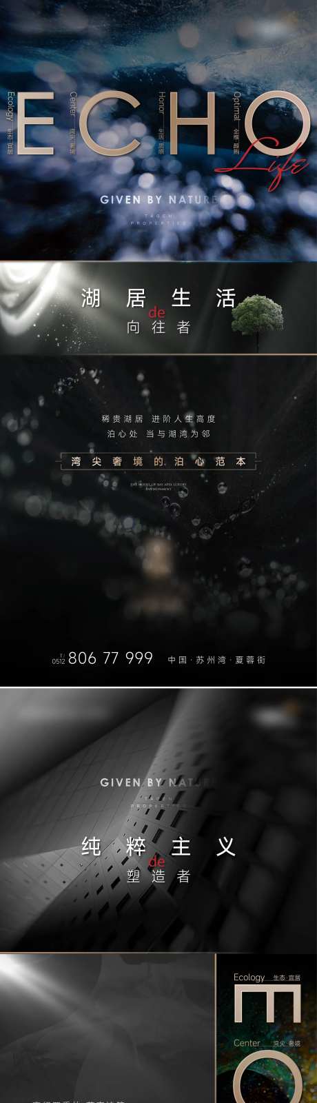 地产黑金质感价值系列海报-采灵感-https://www.cailinggan.com/