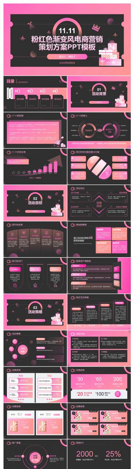 渐变风电商营销策划方案PPT-采灵感-https://www.cailinggan.com/